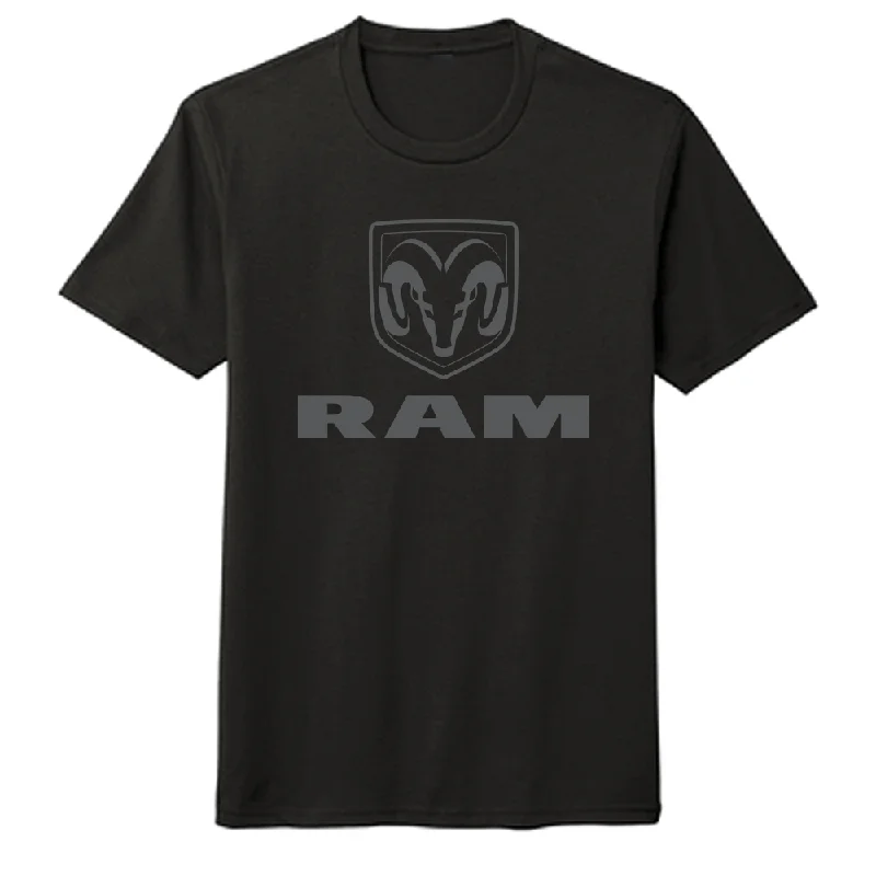 casual graphic t-shirts for men -Mens RAM Blackout T-shirt (Black)