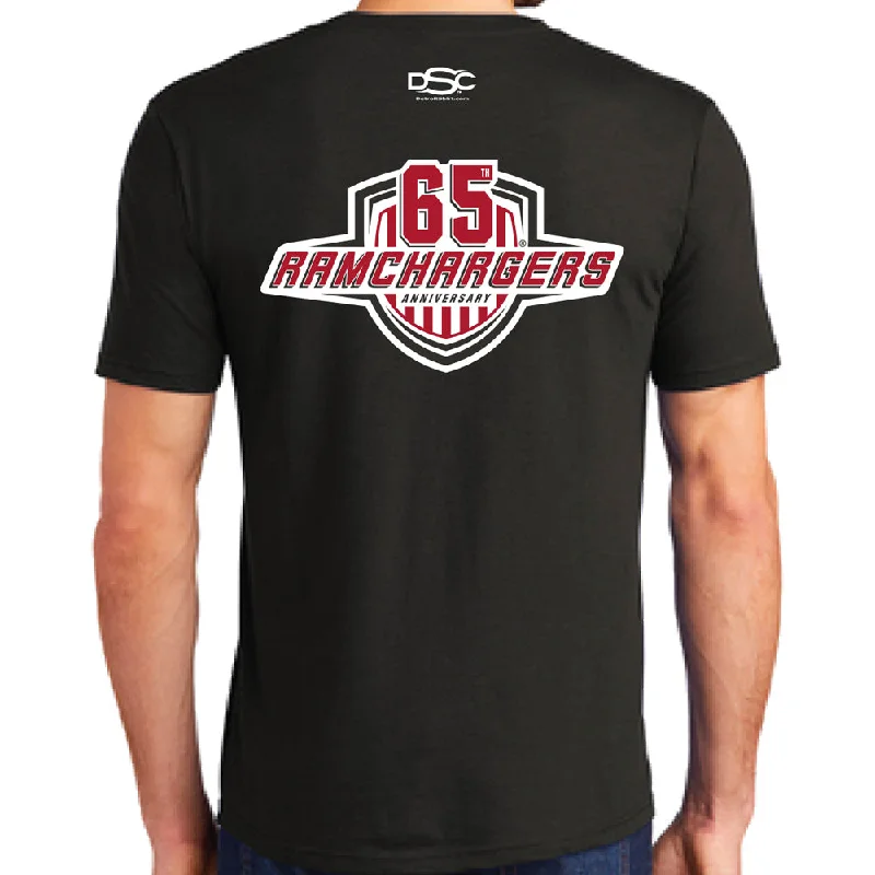 men's casual printed tees -Mens Ramchargers 65th Anniversary Logo T-shirt - Black