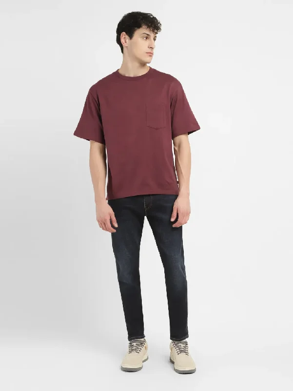 slim-fit cotton t-shirts -Men's Solid Relaxed Fit T-shirt