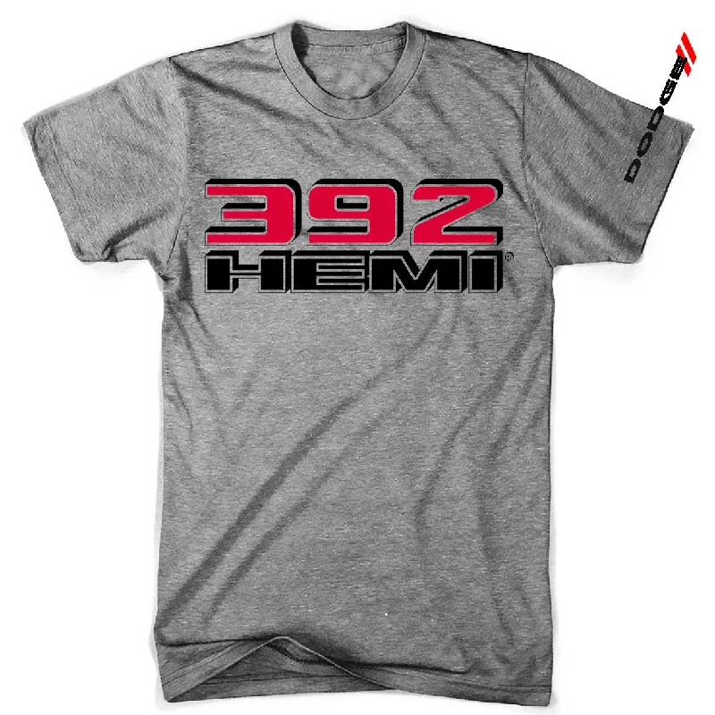 comfortable t-shirts for men -Mens Triblend Dodge 392 Hemi T-shirt (Grey)