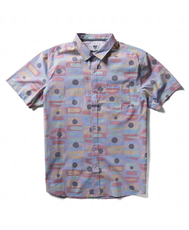 men's casual slim-fit shirts -Minds Eye Eco Shirt In Dusty Rose