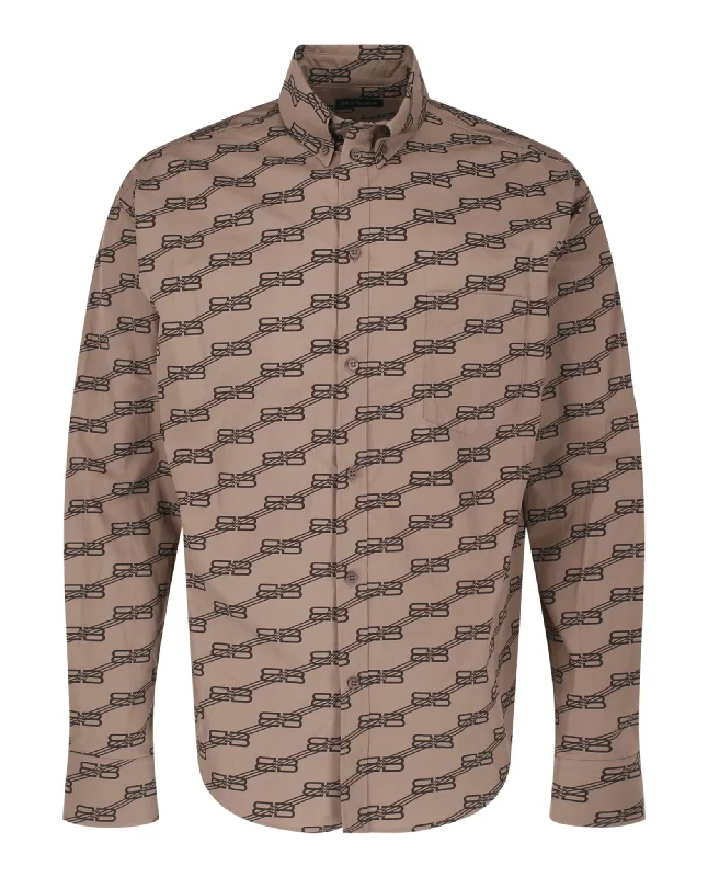 premium shirts for men -Monogram Long Sleeve Shirt