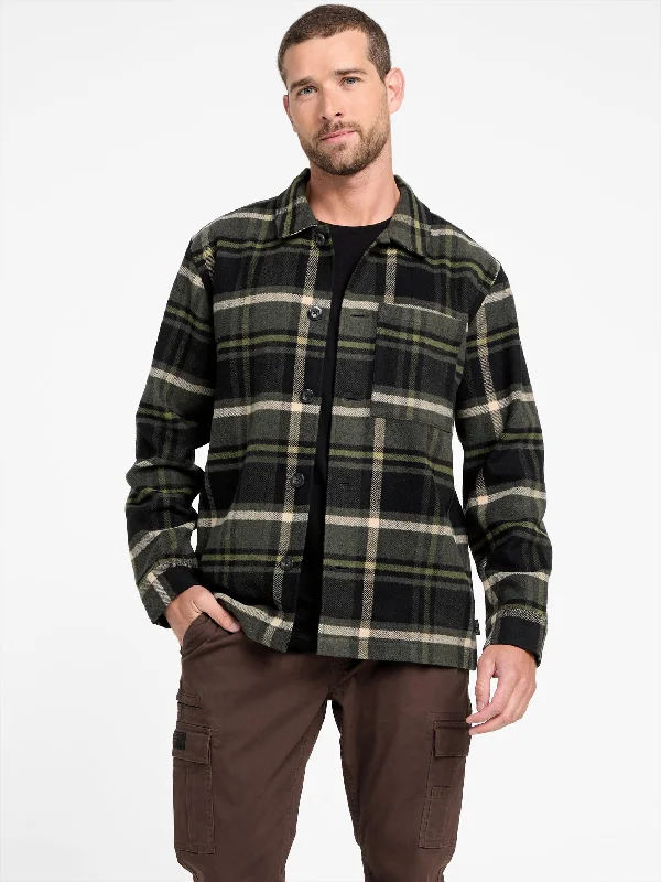 men's long-sleeve casual shirts -Muller Plaid Shirt