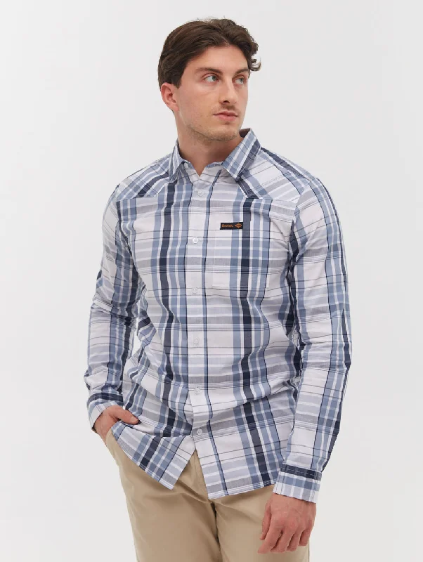 soft-touch shirts for men -Mykos Long Sleeve Check Shirt