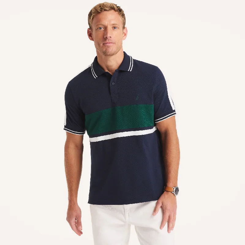 trendy graphic t-shirts -Nautica Mens Classic Fit Colorblock Polo