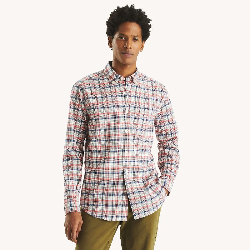 men's comfortable formal shirts -Nautica Mens Plaid Shirt