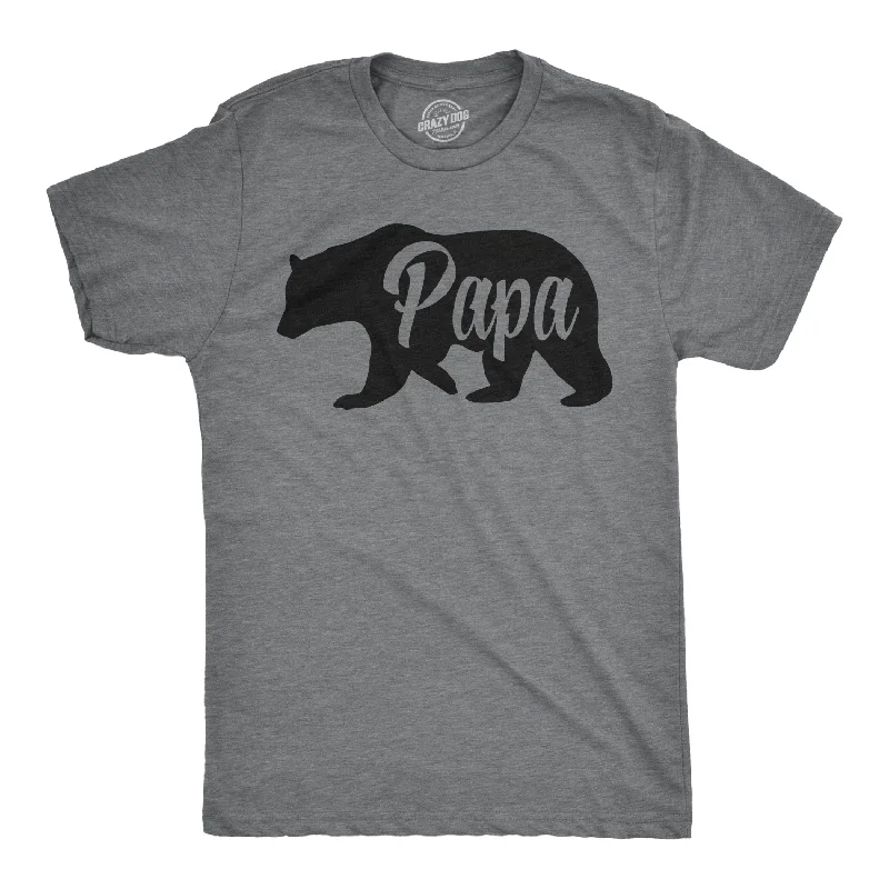 men's summer t-shirts with prints -Papa Bear Men's T Shirt