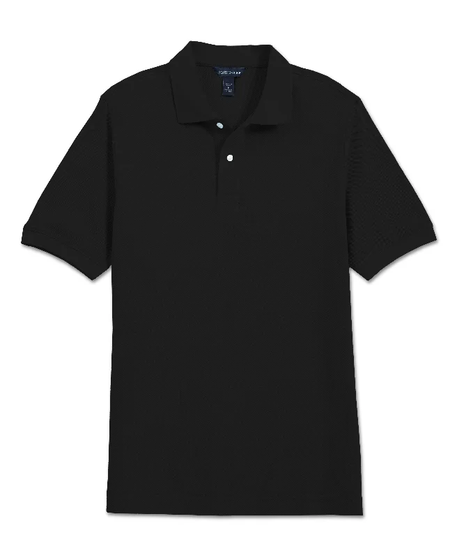 men's fashion shirts -Pima Pique Polo, Black