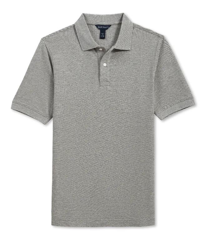 men's formal shirts for work -Pima Pique Polo, Grey Heather