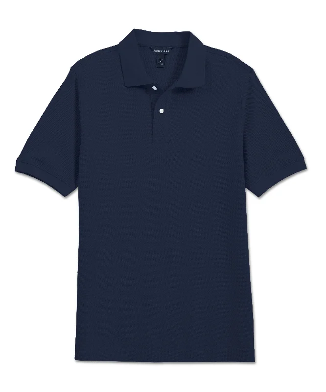 men's seasonal shirts -Pima Pique Polo, Midnight