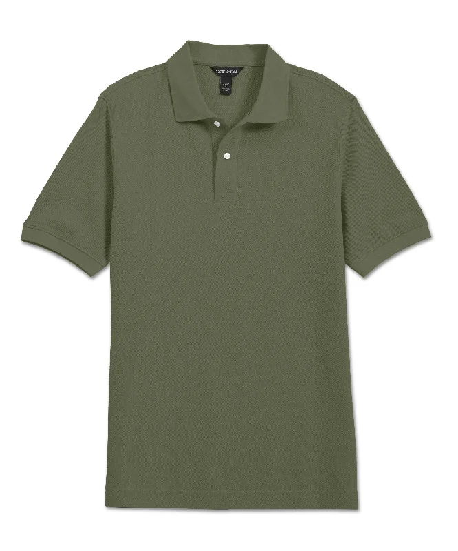 men's rugged shirts for outdoor activities -Pima Pique Polo, Sage