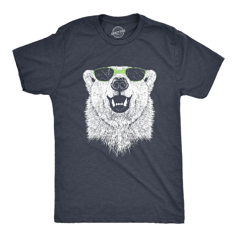 men's graphic t-shirts -Polar Bear Wearing Sunglasses Men's T Shirt