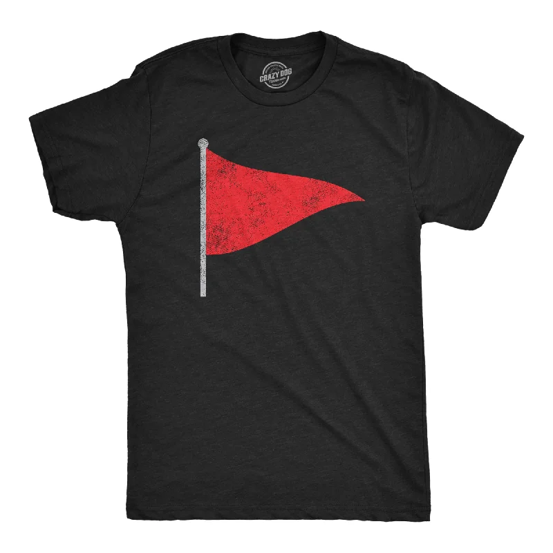 breathable t-shirts for men -Red Flag Men's T Shirt