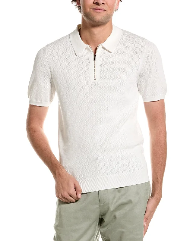 performance wear t-shirts for men -Reiss Fizz 1/2-Zip Polo T-Shirt