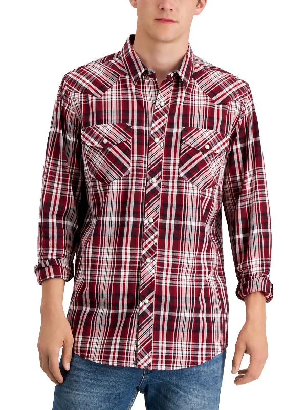 men's fashion shirts -Remington Mens Woven Regular Fit Button-Down Shirt