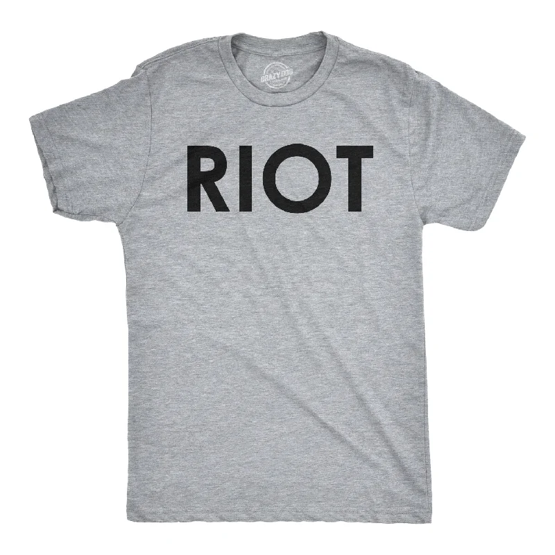 men's stylish v-neck tees -RIOT Men's T Shirt