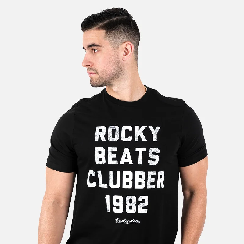 men's t-shirts with funny prints -ROCKY BEATS CLUBBER 1982 SHIRT