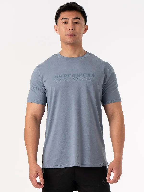 men's workout t-shirts -Soft Tech Regular T-Shirt - Denim Blue