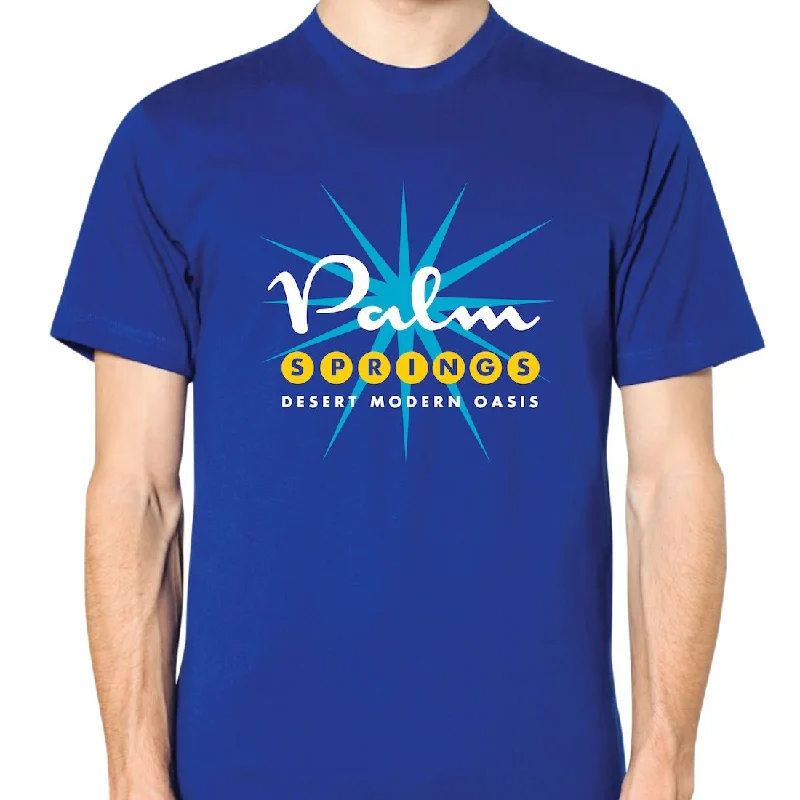 classic t-shirts for men -Unisex T-shirt - Palm Springs Starburst - Lapis Blue