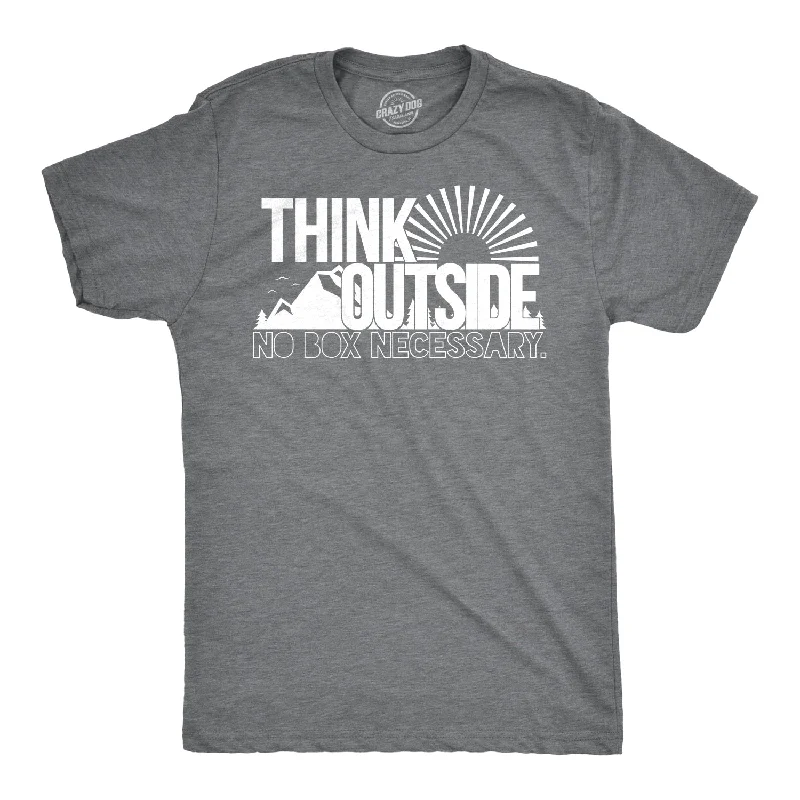 stylish short-sleeve t-shirts -Think Outside No Box Necessary Men's T Shirt