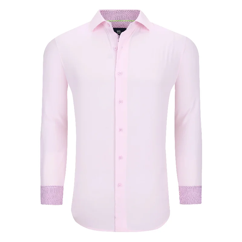 men's eco-friendly shirts -Tom Baine Slim Fit Performance Long Sleeve Solid Button Down