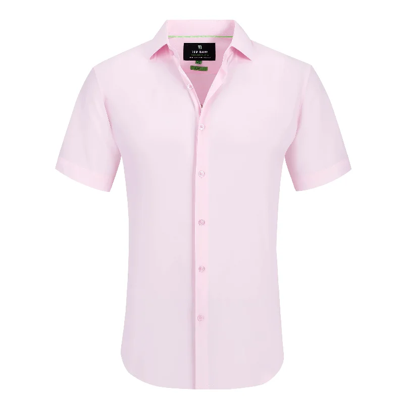 men's cotton-polyester blend shirts -Tom Baine Solid Performance Button Down