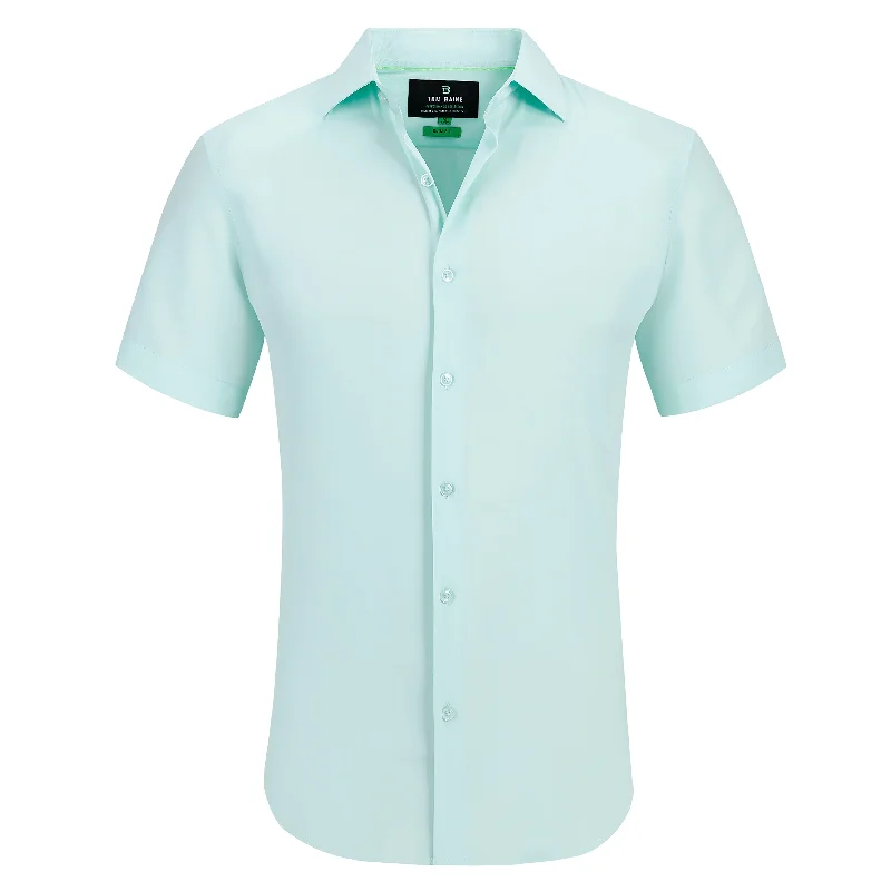 men's comfy dress shirts -Tom Baine Solid Performance Button Down