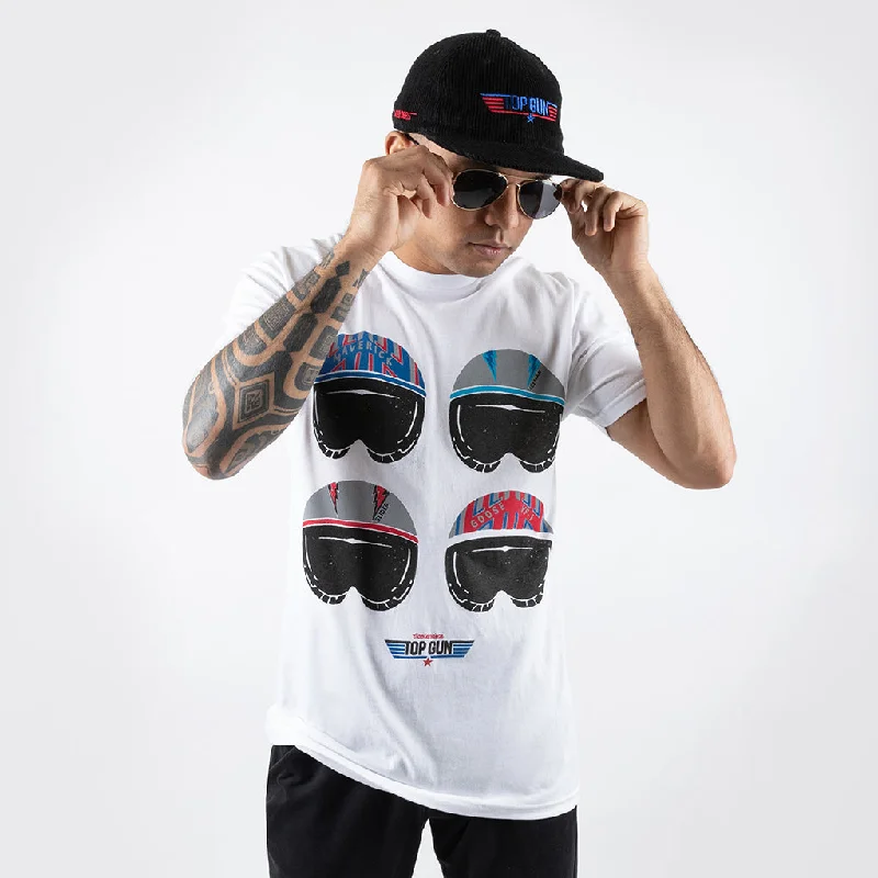 men's custom logo t-shirts -TOP GUN HELMETS SHIRT