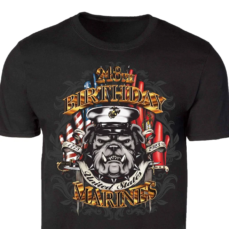 men's v-neck t-shirts -Marine Corps 248th Birthday T-shirt