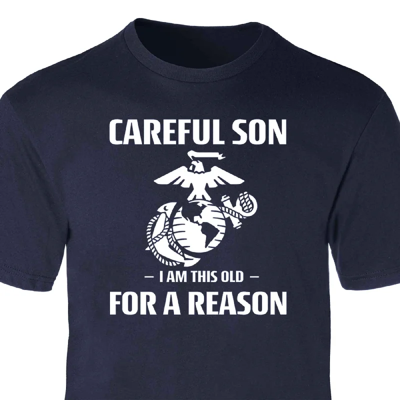 men's custom logo t-shirts -Careful Son T-Shirt