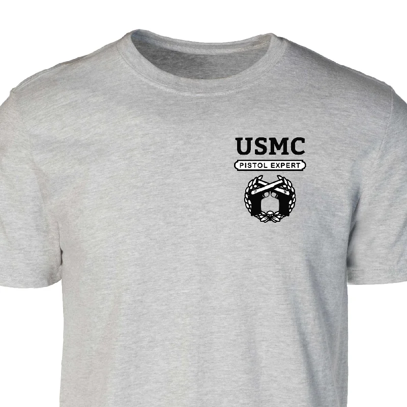 men's sports team t-shirts -USMC Rifle and Pistol Qualification T-Shirts