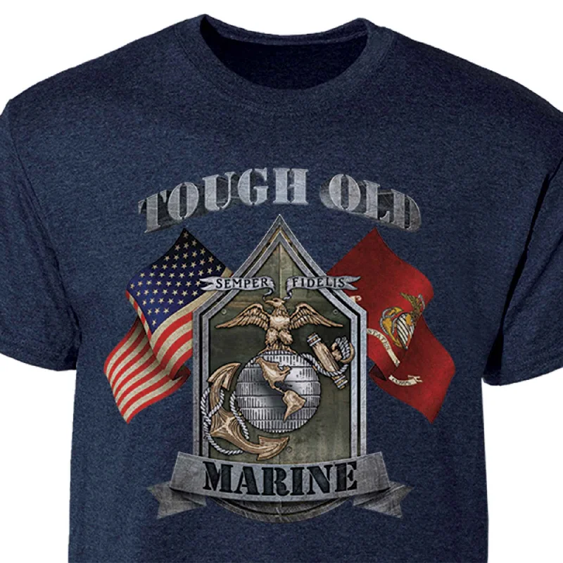 colorful t-shirts for men -Tough Old Marine T-shirt