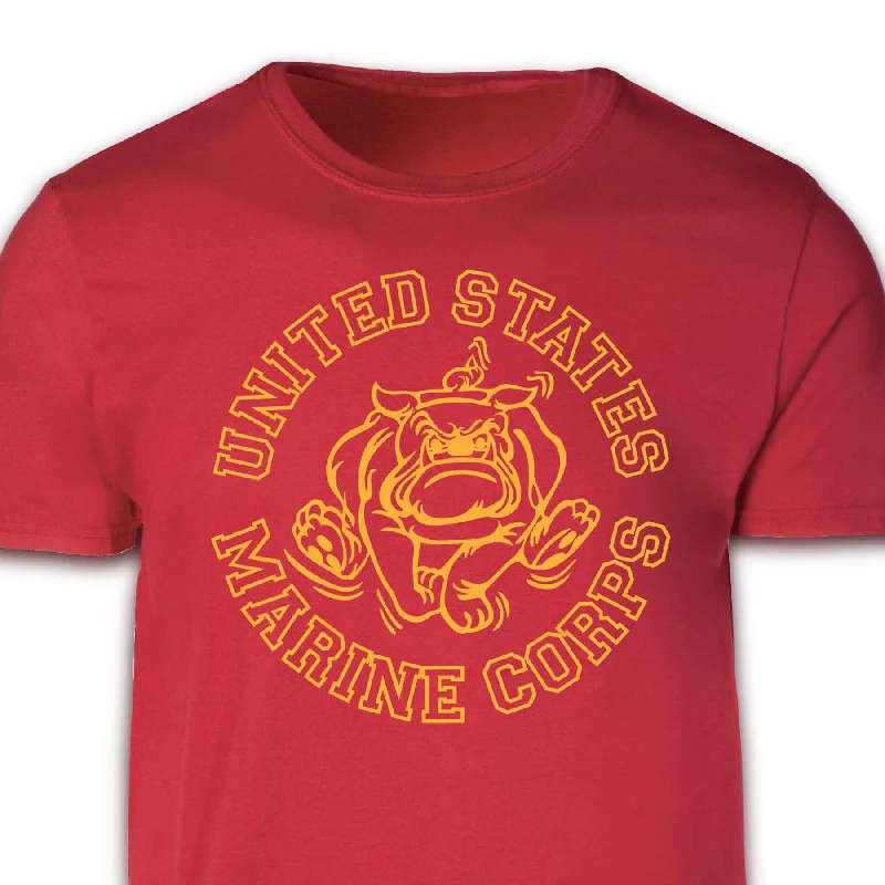 cotton t-shirts for men -Marine Corps Bulldog Mascot Graphic T-shirt