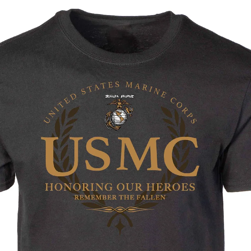 men's t-shirts for casual wear -USMC Honoring Our Heroes T-shirt