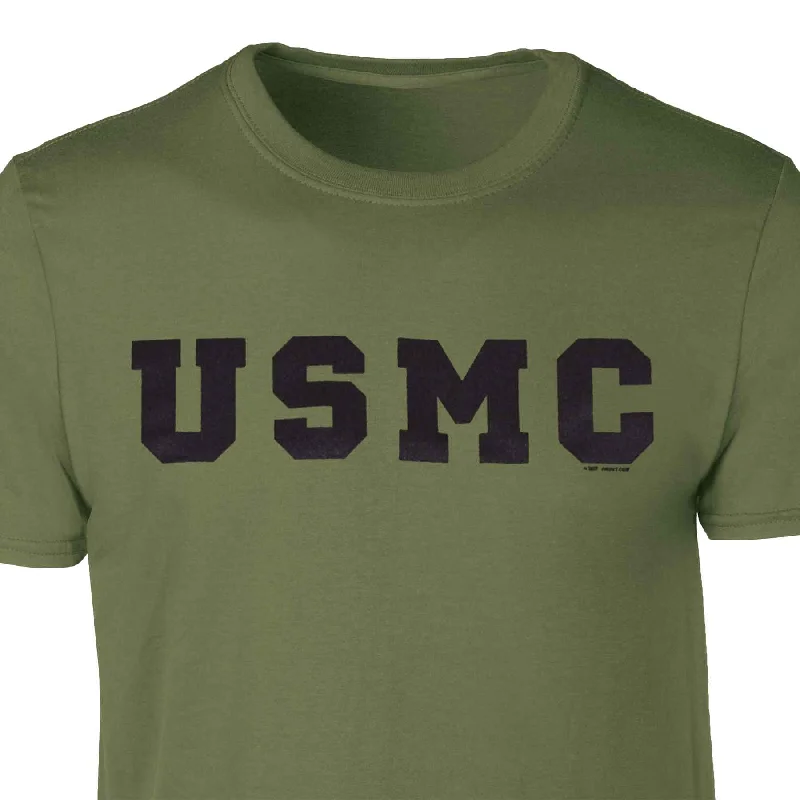 casual t-shirts for men -USMC Initials Marine Corps T-shirt