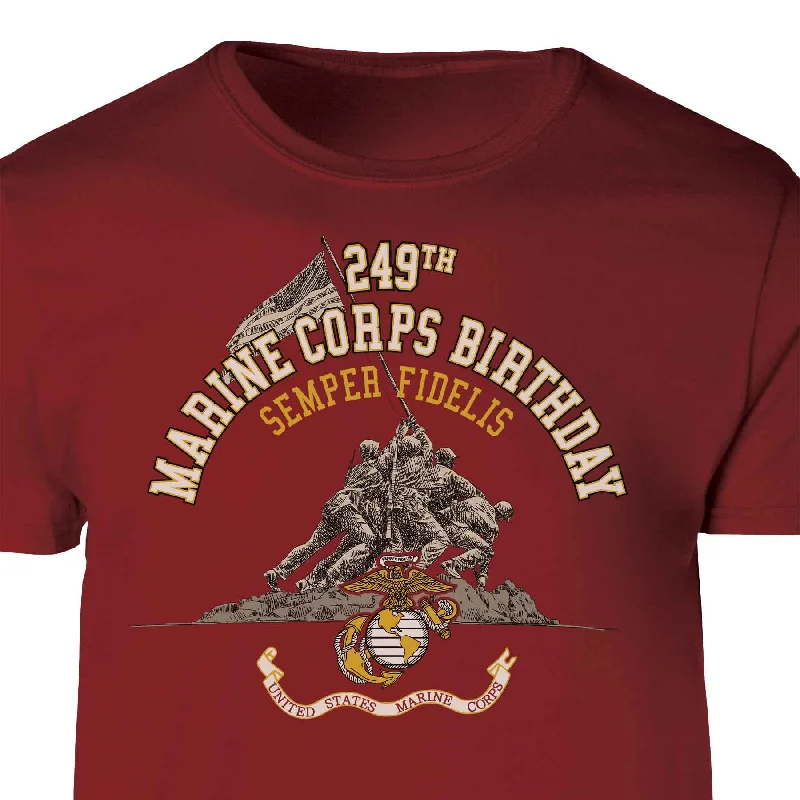 men's bold graphic tees -USMC 249th Birthday T-shirt - Front