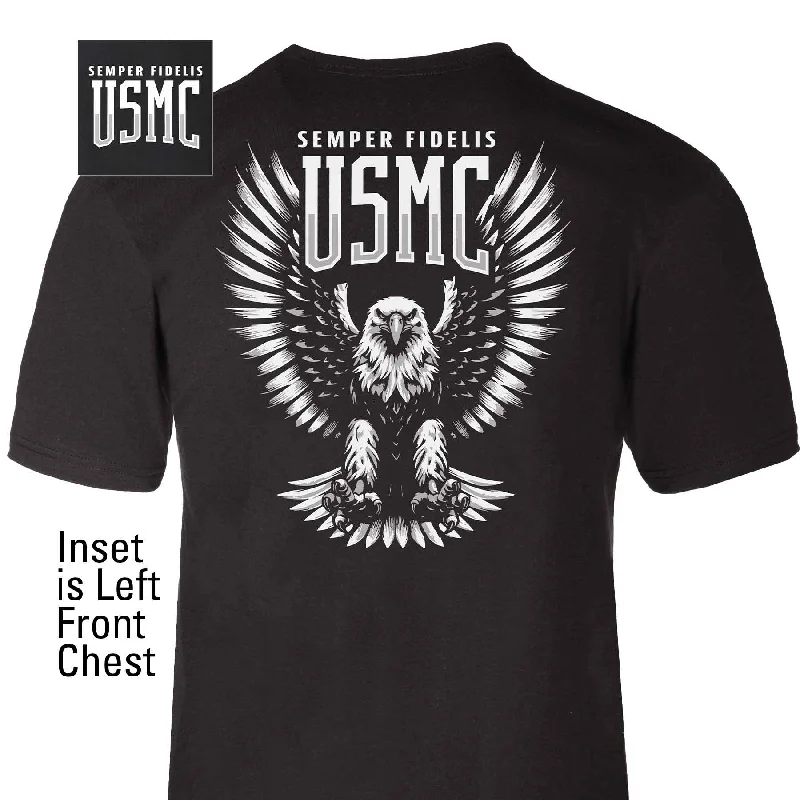 versatile t-shirts for men -USMC Semper Fidelis Eagle T-shirt