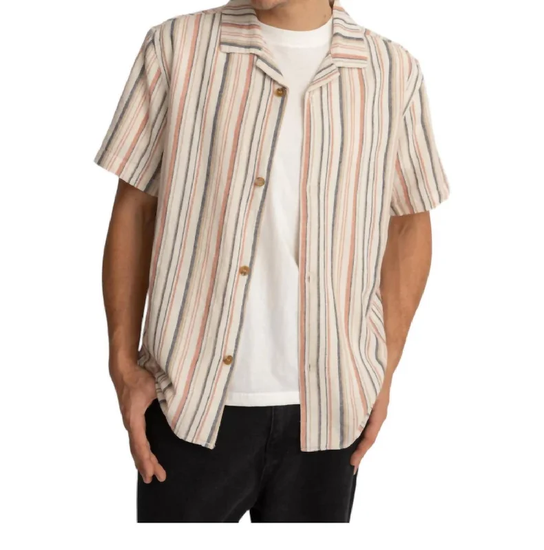 men's formal shirts for work -Vacation Stripe Shirt In Natural