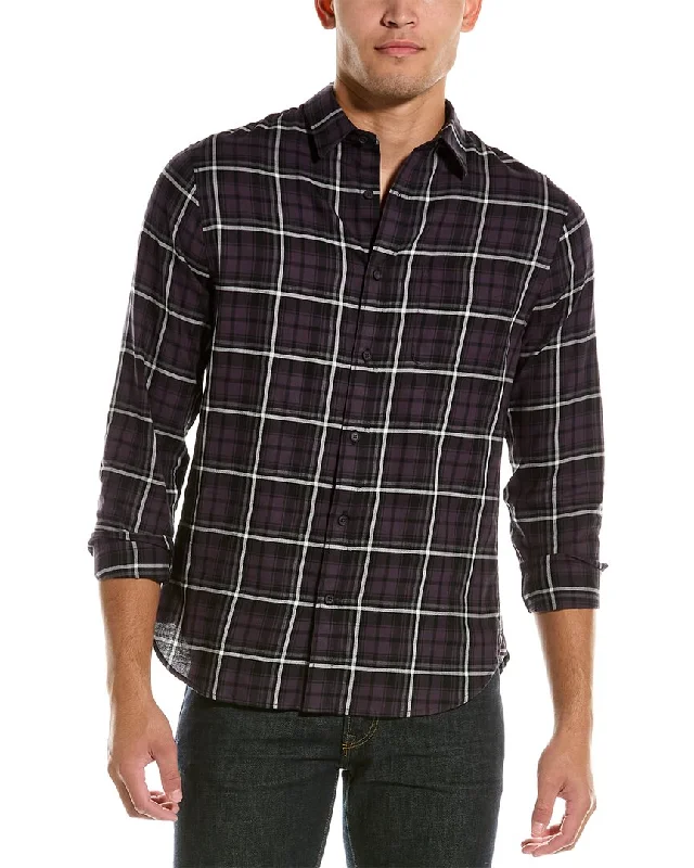 men's long-sleeve casual shirts -Vince Berkeley Plaid Shirt