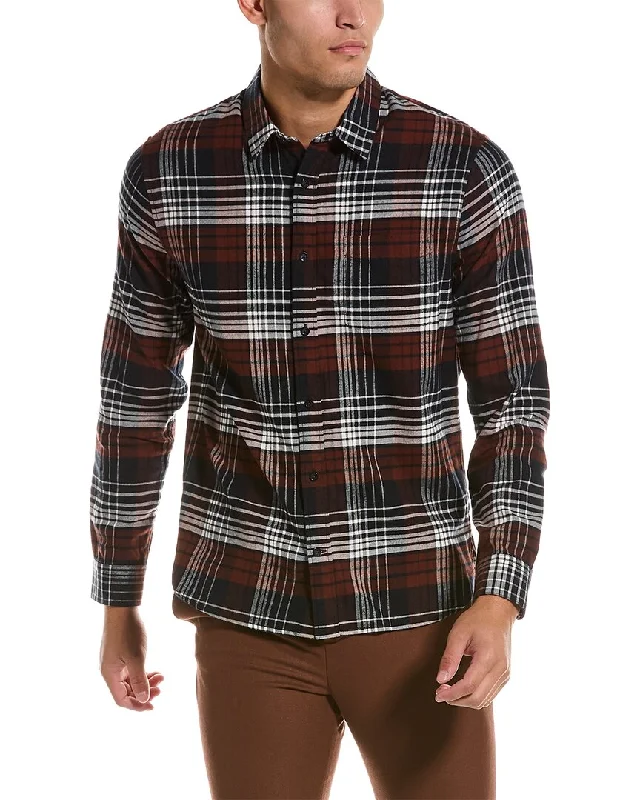 men's button-up shirts with patterns -Vince Cedarwood Plaid Shirt