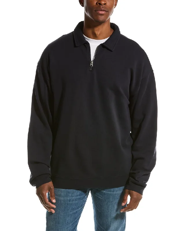 men's breathable shirts -Vince French Terry 1/4-Zip Pullover