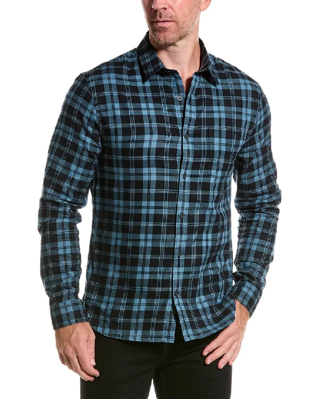 men's tailored shirts -Vince Sailwind Plaid Shirt