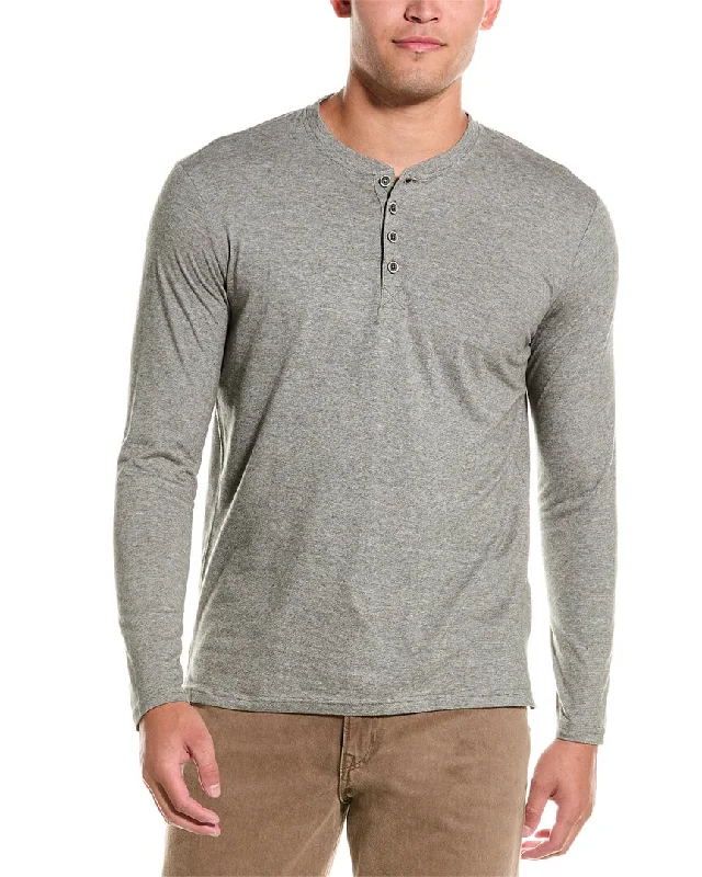 men's casual fit shirts -WEATHERPROOF VINTAGE Sueded Microstripe Henley