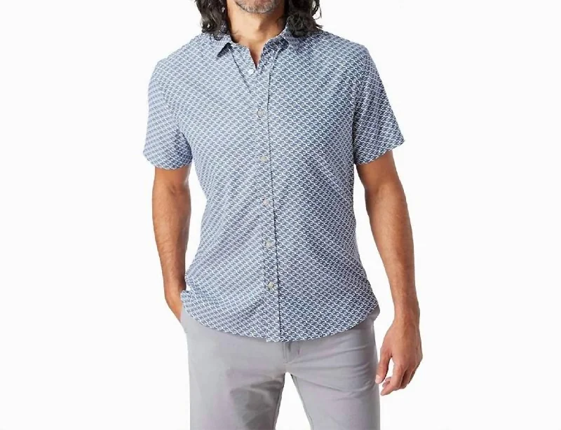 men's rugged shirts for outdoor activities -Winward Shirt In Navy Geo