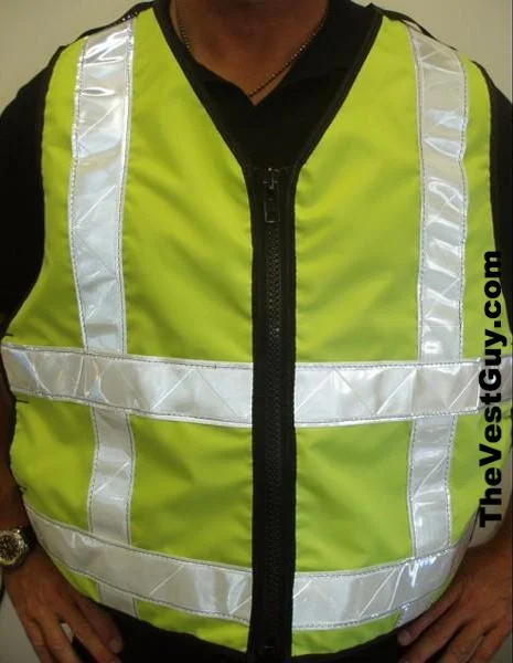 men's vest for evening wear -ANSI Class 2 High Visibility Adjustable Vest