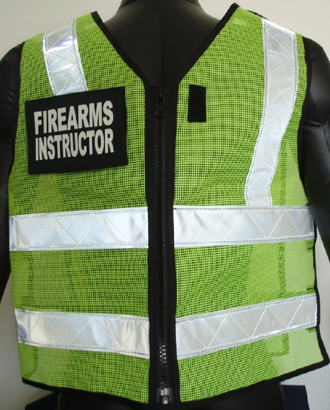 lightweight waistcoats for men -Mesh ANSI II Reflective Firearms Instructor Vest