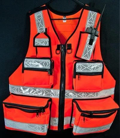 men's zip-up vests -ANSI II Fire Photography Vest