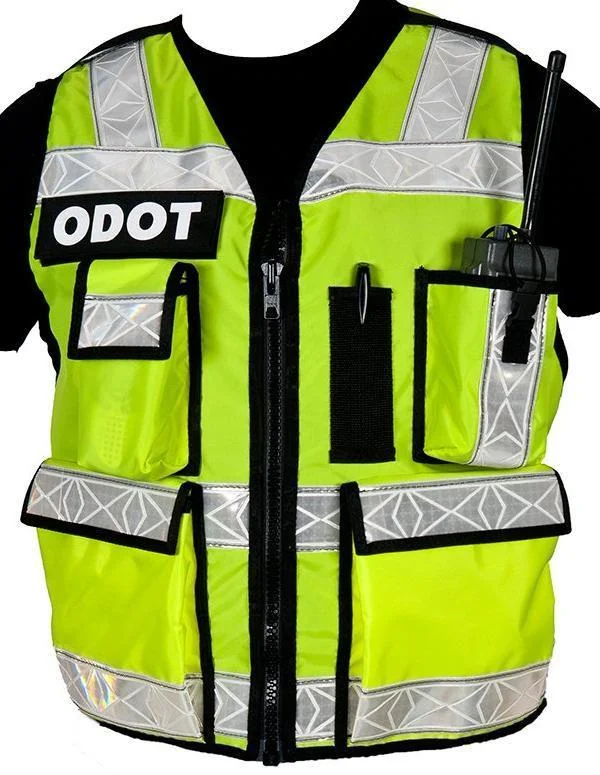 men's stylish vest jackets -ANSI II ODOT Incident Command Vest