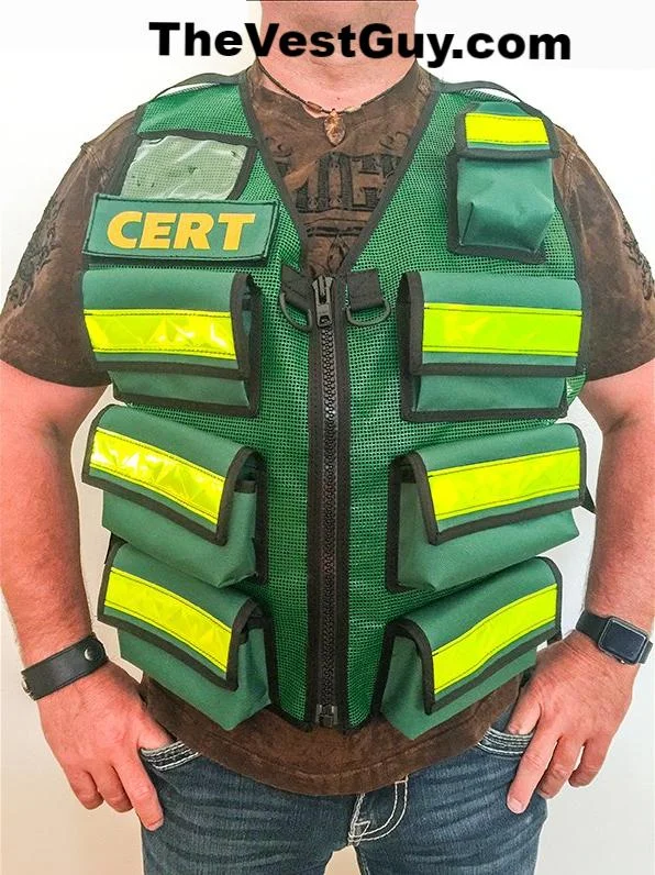 men's vest jackets -CERT 7 Mesh Reflective Vest