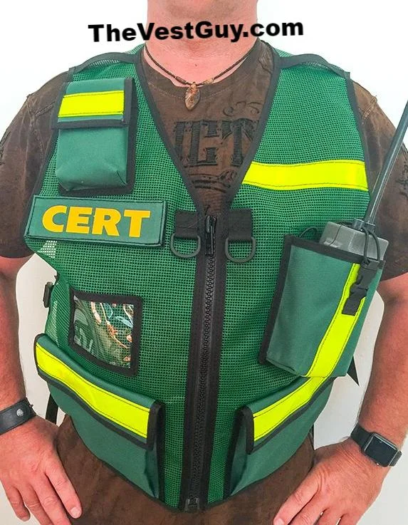 men's long waistcoats -CERT 6 Reflective Safety Vest